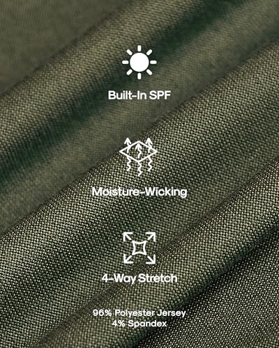 True Classic Mens Workout Shirts, Short Sleeve, Military Green, XL - image 8