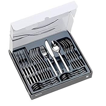 WMF Miami カトラリーセット 24点 WMF Miami Cutlery Set, Silver, 24 Piece, 1281449993 : Amazon