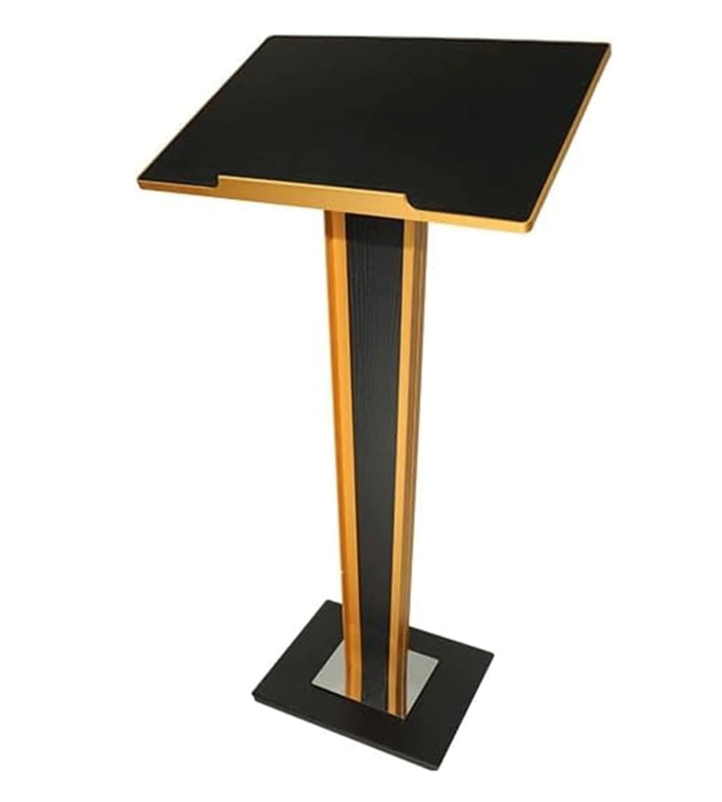 TOTIKI Lectern Metal Podium Stand Church Teachers Podiums Tilt Table Tops Pulpits Office Weddings Restaurant Hotel Lecterns Portable Stand(A)