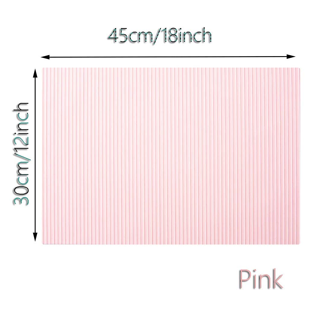 Rosa Silikon-Tischsets, Set mit 8 Gummi-gestreiften Rillen, wasserdicht, rutschfest, Esszimmer-Tischset für Küche, Hochzeitsdekoration, Kinder, hitzebeständige Esszimmer-Tischsets