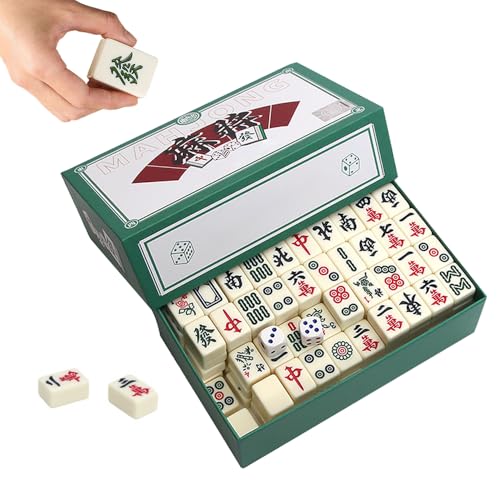 PRATICO DA RIPORRE: Il nostro mahjong gioco da tavolo è compatto e pratico, con una struttura ordinata e stabile, si inserisce molto facilmente nella nostra scatola da mahjong. È leggero e non occupa molto spazio, perfetto per essere portato con sé in viaggio