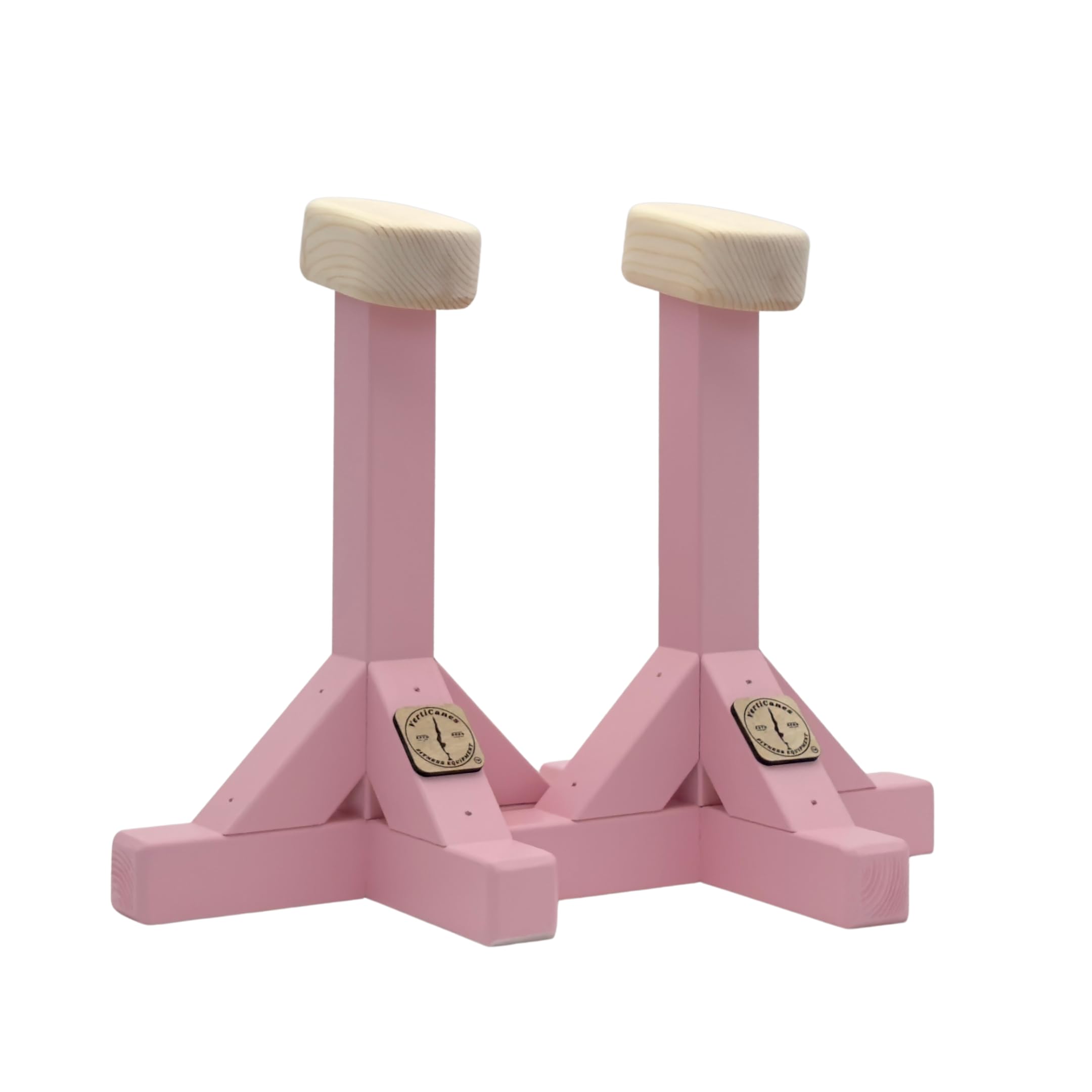 VertiCanes Handmade Wooden Handstand Canes – Gymnastics, Calisthenics, Yoga & Acro Balance Blocks | Portable, Customisable, UK Made for Gymnasts & Performers (Candy Pink)