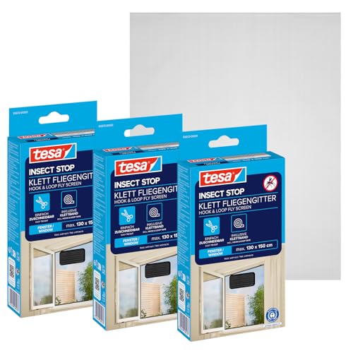 Tesa Insect Stop Auto-Agrippant STANDARD pour Fenêtres - Filet Anti-Moustiques Adhésif -...