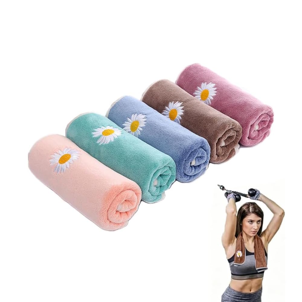 Oaygat 5 Pack Microfiber Fitness Towels 35 * 75cm Soft & Breathable Cooling Towel for Sweat Perfect Sports Towel for Hot Yoga Running Exercise Gym & Camping