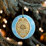 San Diego Police Department 3" Ceramic Christmas Ornament Made in The USA Ships from The USA