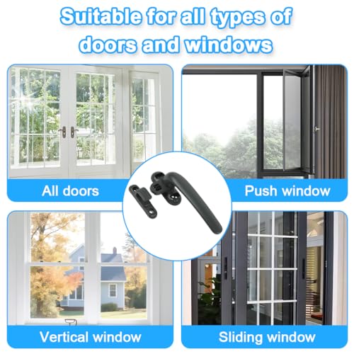 Image of HASTHIPCasement Window Lock Kit Aluminum Alloy Locking Lever Handle Right