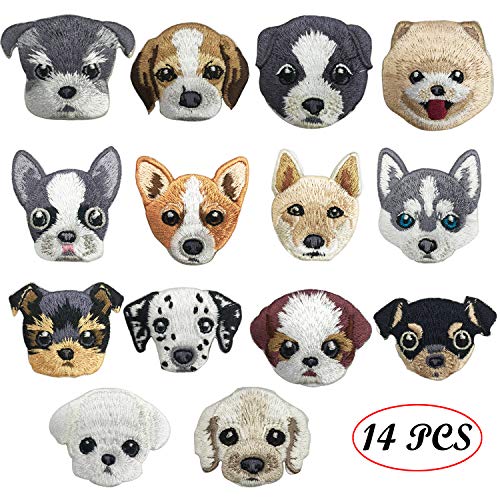 Woohome 14 PCS Dog Iron On Patches Sew On Patches DIY Decoration or