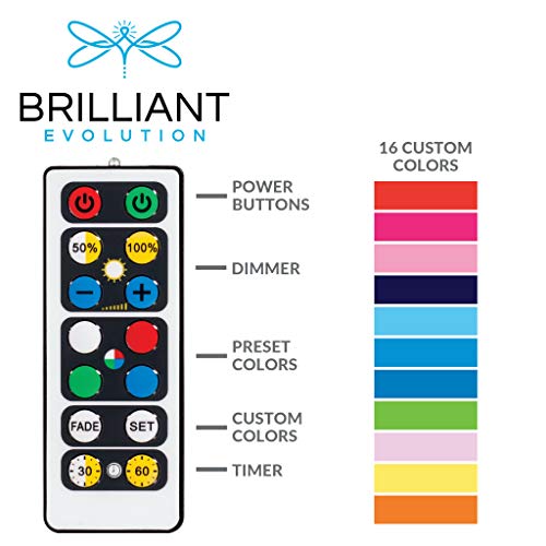 Brilliant Evolution Wireless Color Changing LED Puck Light 6 Pack With 2 Remote Controls | LED Under Cabinet Lighting | Closet Light | Battery Powered Lights | Under Counter Lighting | Stick On Lights