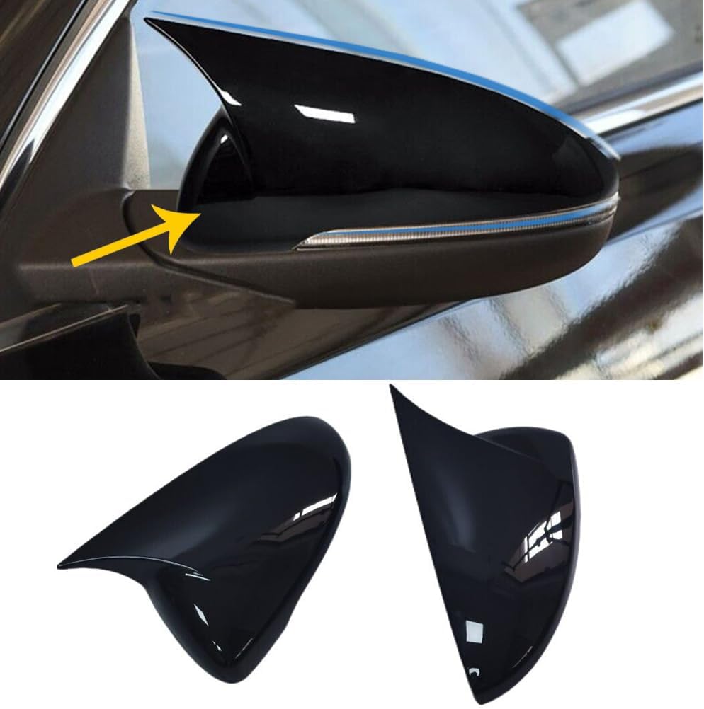 New Rear View Mirror Outside Housing Wing Mirror Cover Cap for Kia Forte k3 2019 2020 2021 2022 2023 2024 - ABS Bright Black Sport Interior Accessories