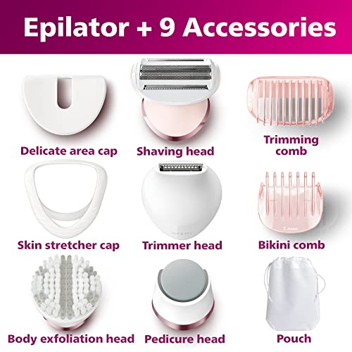 Philips Epilator Series 8000 5 In 1 Shaver, Trimmer, Pedicure And Body Exfoliator With 9 Accessories, Bre740/14 #TOP6