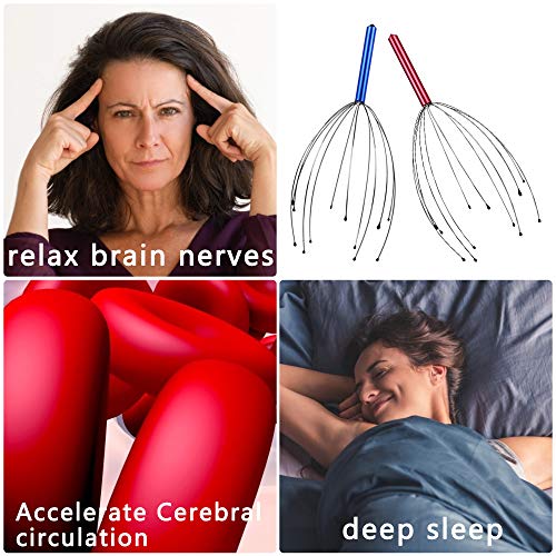 Kissdate Telescopic Back Scratchers & Handheld Scalp Head Massagers Kit Pack Of 4 #TOP6