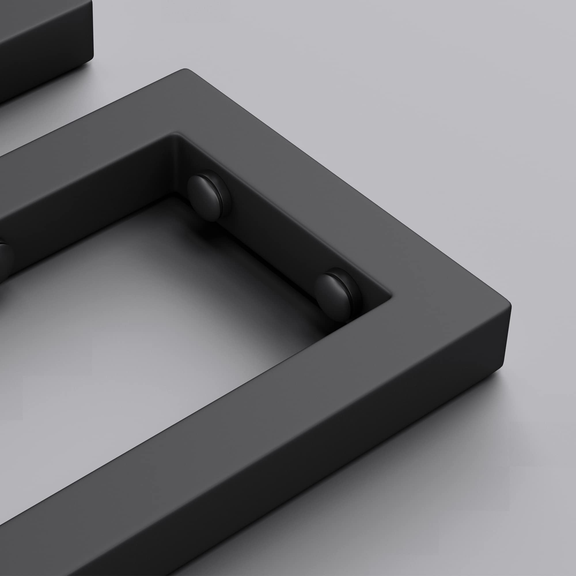 doporro Set di 2 Staffe per Lavabo Reggimensola Trapezio 380x150 mm in Acciaio Inox Nero, Supporti da Parete per Mensole, Lavabi e Portasciugamani - WH04