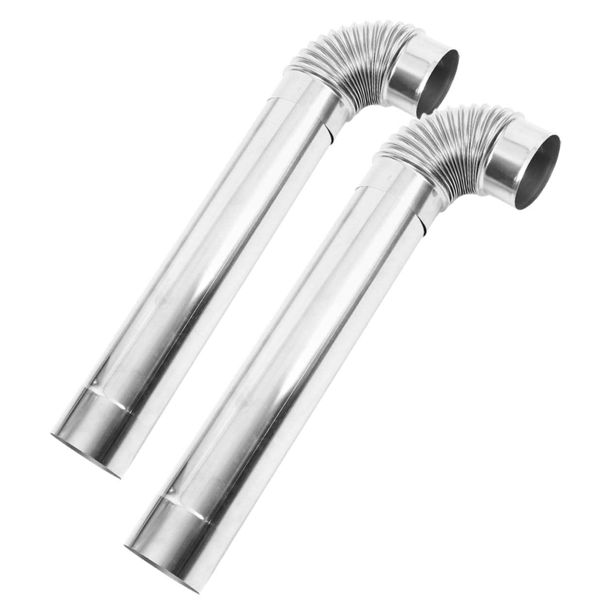 BESPORTBLE Tubi di Scarico per Canna Fumaria in Acciaio Inox Prolunga per Stufa Tubo Dritto per Canna Fumaria Tubo di Estensione per Sfiato Adatto per Stufe Legna e Caminetti