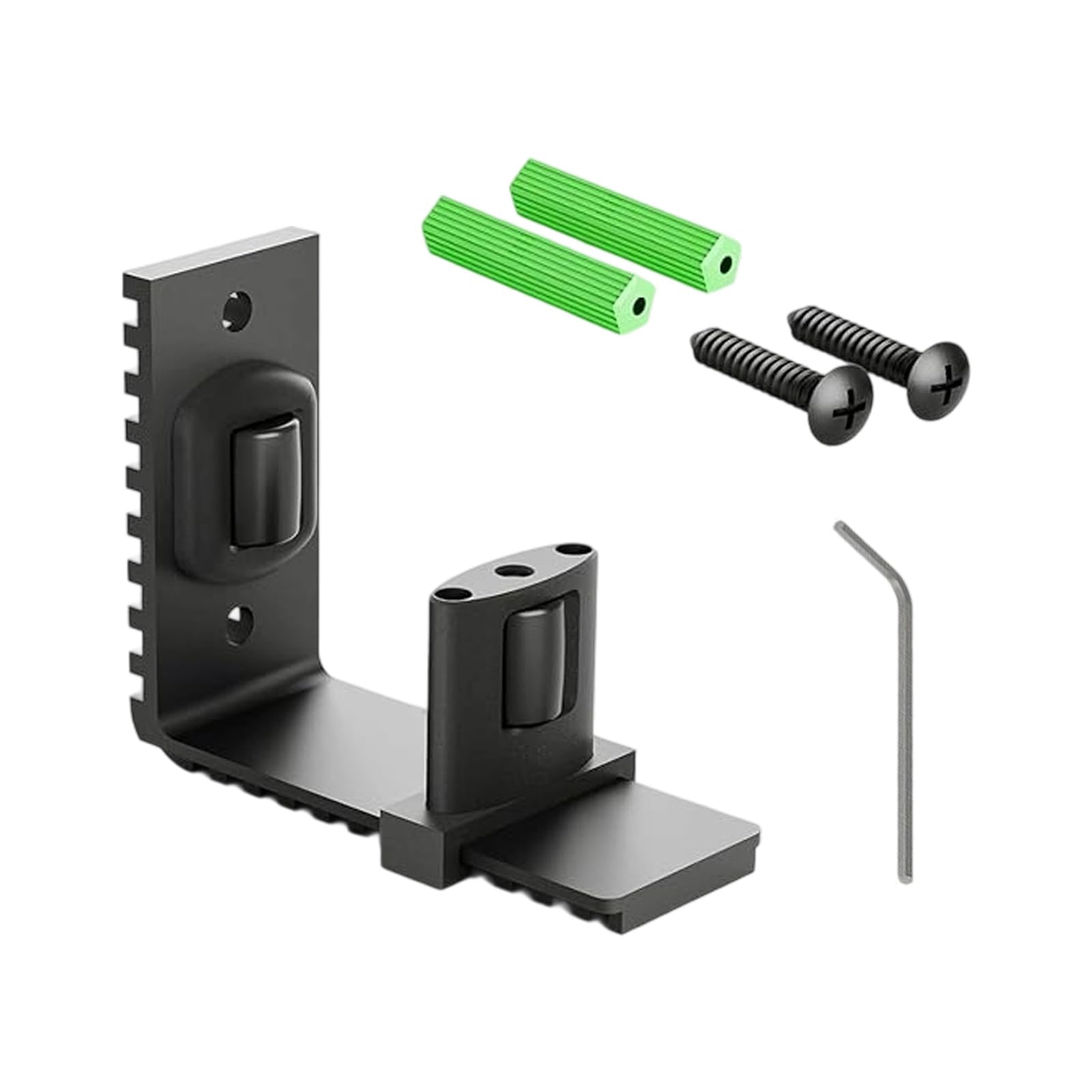 Guide de porte de grange et rouleau stabilisateur pour salle de bain