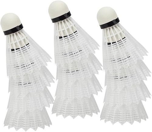 Premium Training Shuttlecocks - Durable Nylon Feather Shuttlecock Set for Advanced Badminton - Ideal Sports Training Equipment with Composite Cork