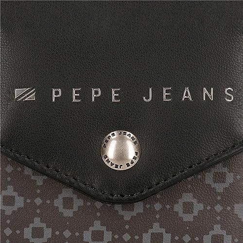 Pepe Jeans Bethany Portafogli E Portamonete In Similpelle, Nero, Verde, Diverse Misure, Nero, Taglia Unica, Portafoglio Mobile - 6