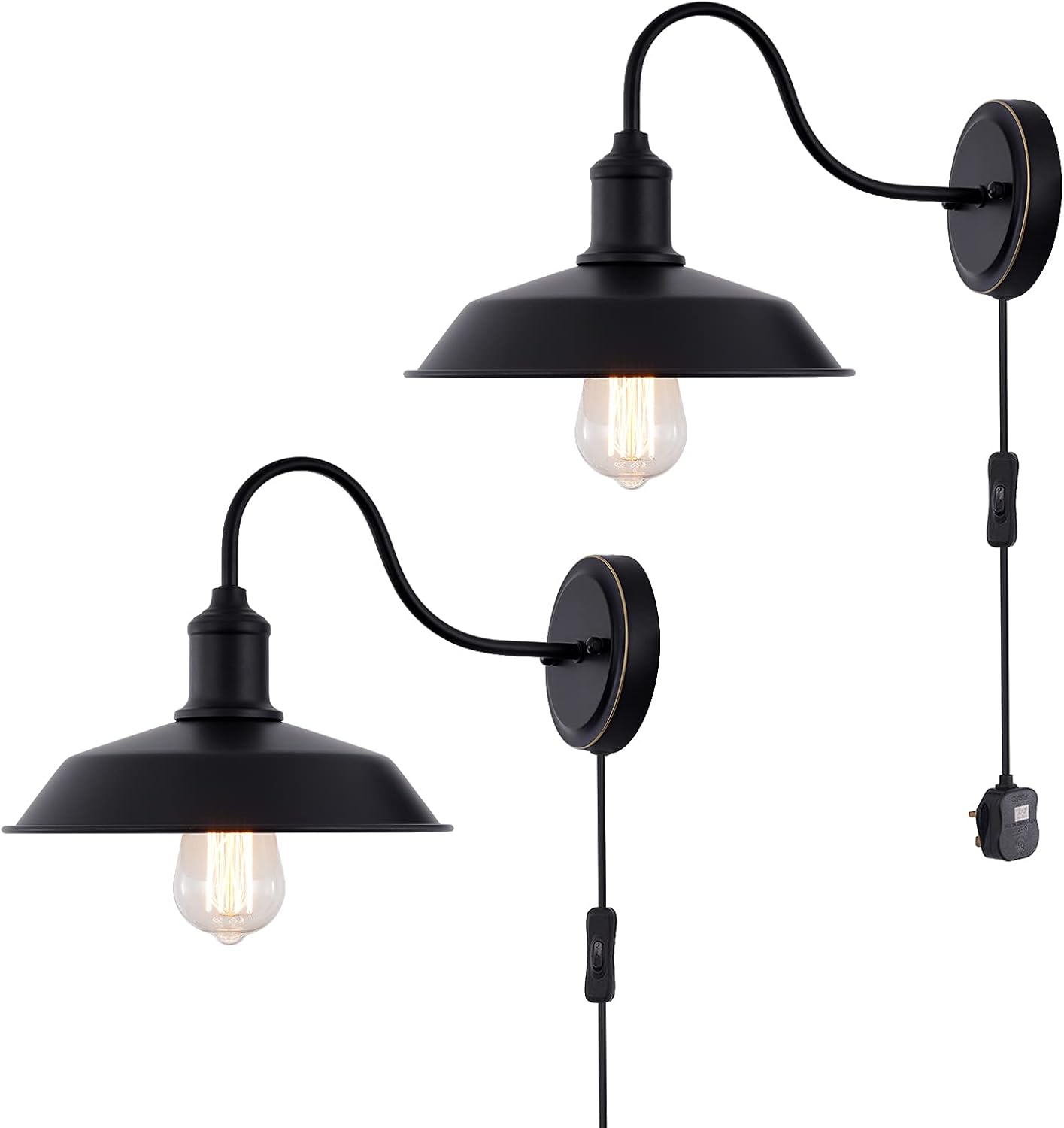Black wall sconce light plug in Clearance