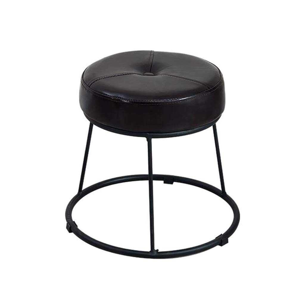 Changer de chaussures tabouret iron art repose-pieds rembourré noir
