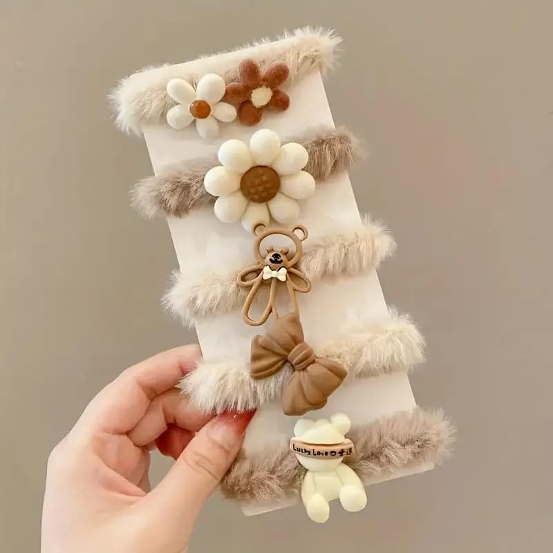 BEING BELLA 5 Pcs Combo Elastic Hair Bands Ties Accessories for Kids Baby Girls Women-image-48