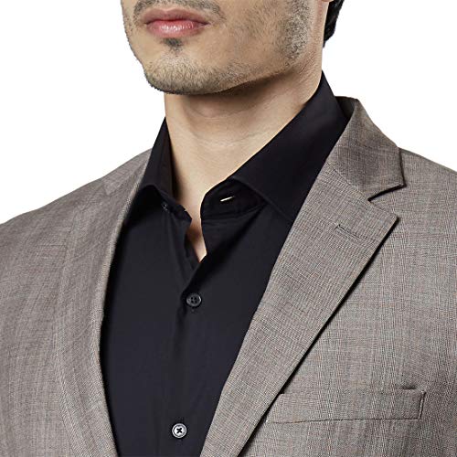 Image of Raymond Wool Blend Men's Full Sleeve Contemporary FIT Medium Fawn Formal Suit