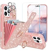 Ysnzaq Owl Embossed Wallet Case For IPhone 16 6.1" With Card Slots Kickstand, Bling Glitter Sparkly Gems Diamond PU Leather Folio Flip Cover For IPhone 16 / Apple 16 YK Rose Gold - View #2