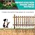 FOKEP 25 Panels Garden Fencing Animal Barrier, 17in (H) X 27ft (L) No Diging Dog Fence Border, 1.25in Spike Spacing Rustproof Metal Decorative Fences Blocker for Outdoor, Yard, Patio