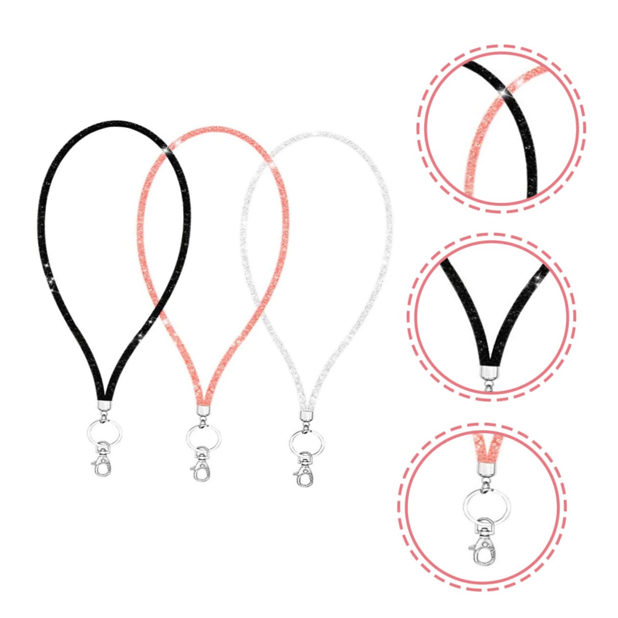 COLLBATH 3sets Handy Lanyard Strass Hals Lanyard Für Frauen Hängen Seil 3 Stücke * 3