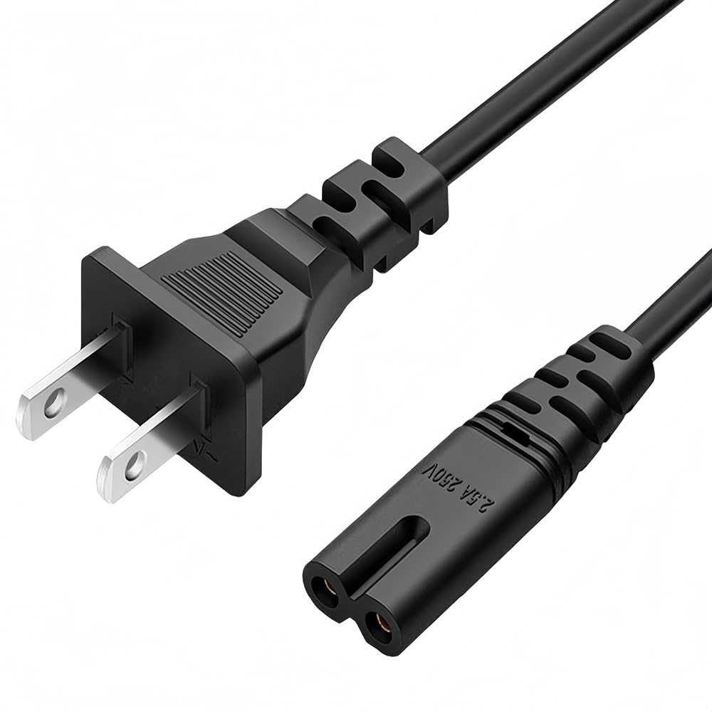 Cable de alimentación para impresora de 6.6 pies, color negro, repuesto para HP OfficeJet Pro 8035 8210 8216 8600 8610 8615 8616 8620 8625 8630 8640 8660 8710 8720 8730 8740 , 2 puntas Cable de