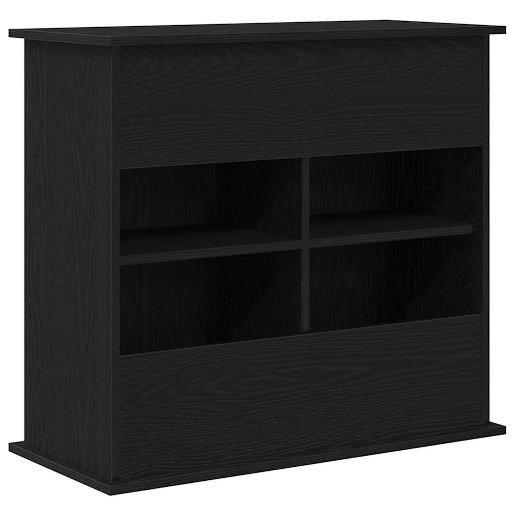 vidaXL Support d'aquarium Chêne Noir 81x36x73 cm Bois d'ingénierie