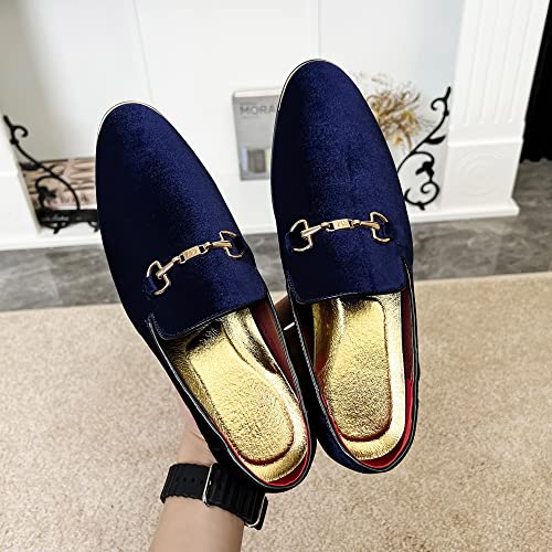 Image of FLQL Men's Luxury Penny Loafer Slip-On Velvet Shoes Party Dancing Shoes Suede Wedding Shoes Plus Size 7-13