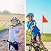 Bike Flag, 6 Feet High Visibility Safety Flag with Heavy Duty Fiberglass Flag Pole, Tear-Resistant Polyester Bicycle Flag and Cycling Handlebar USA Flag, Waterproof Cycle Flag with Bracket (1 Pack)…