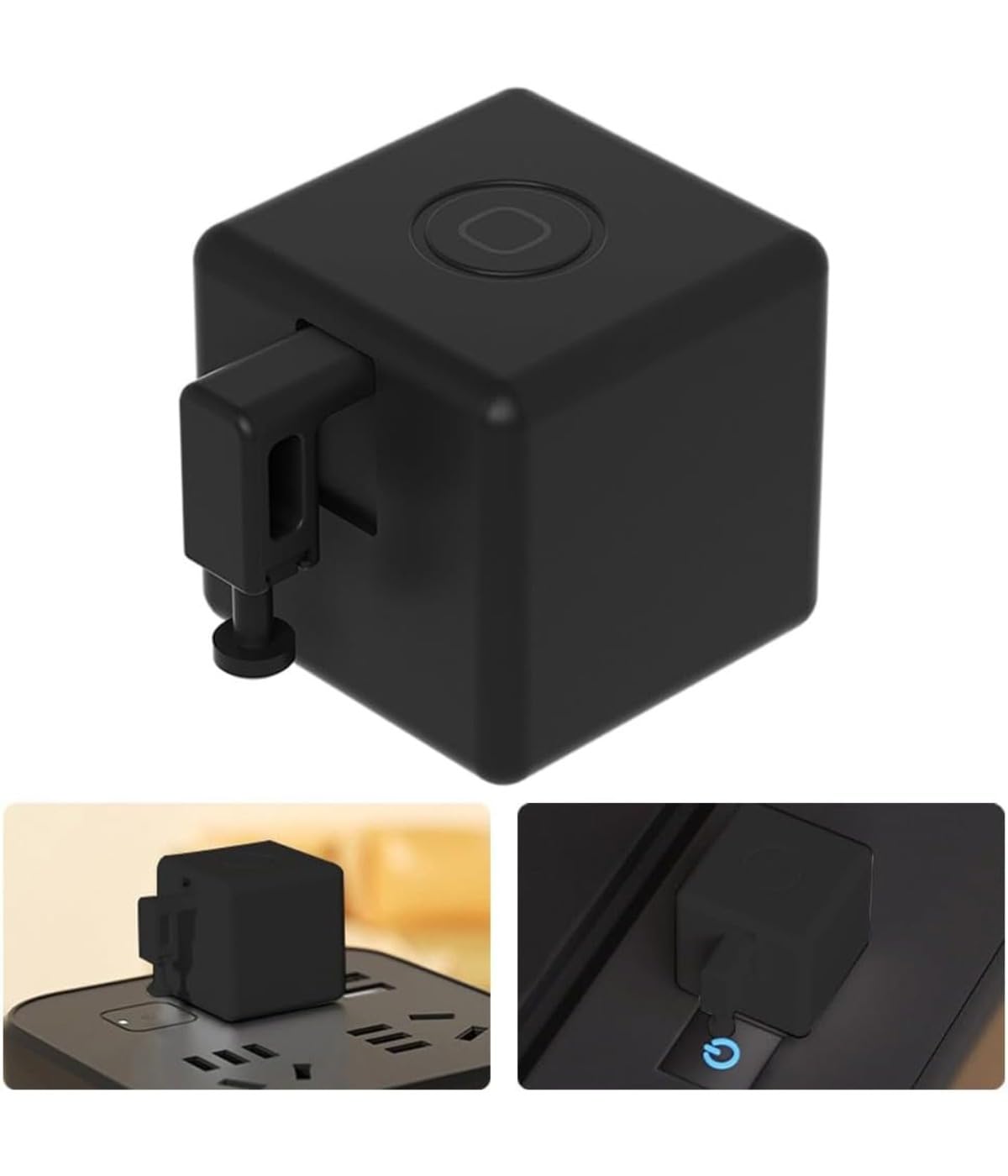 1 unidad de control táctil compatible con Bluetooth, interruptor de control inteligente, interruptor de luz, ventilador, TV, color negro