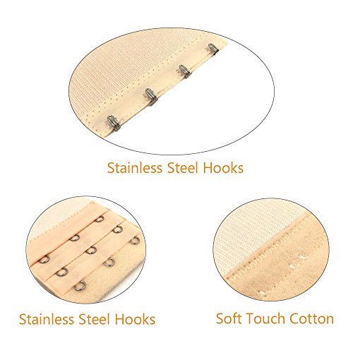 Aphlos 12 Pack Flexible Bra Extender Strap 2/3/4 Hooks Adjustable Bra Strap #TOP2