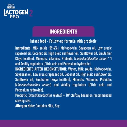Buy Nestlé LACTOGEN PRO 2, Follow-Up Formula with Probiotic, 1.2kg | Follow-Up Formula for infants 6-12 months, 1.2kg Large Pack with 3x400g pouches, With Probiotic L. reuteri, Iron,Whey Protein Online at Low Prices in India - Amazon.in - Image 4