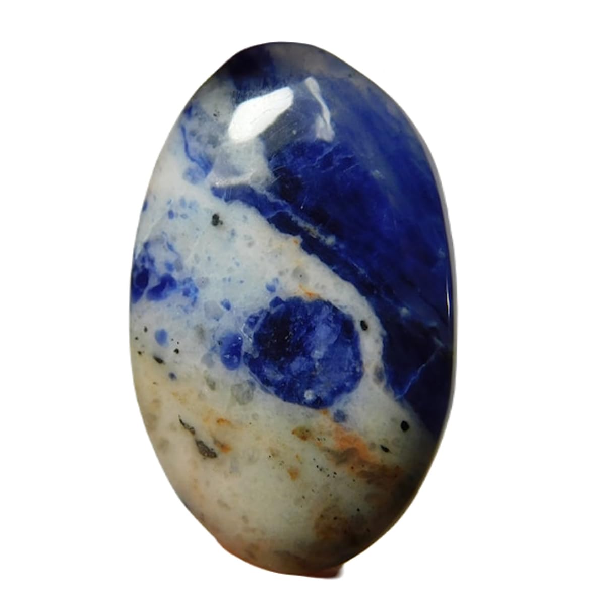 Cabochon sodalite véritable 27 x 18 mm, pierre fine d'exception - 5