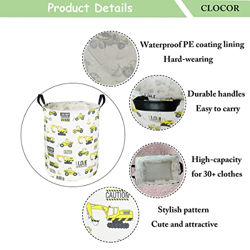 image for CLOCOR Large Round Storage Bin,Collapsible Storage Baskets, Dirty Laun