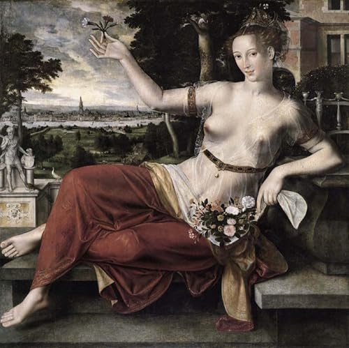 XcBAIHOUD Pinturas Famosas Figura Pintura Famosos Cuadros Flora di Jan Massys para Regalo 60x90cm