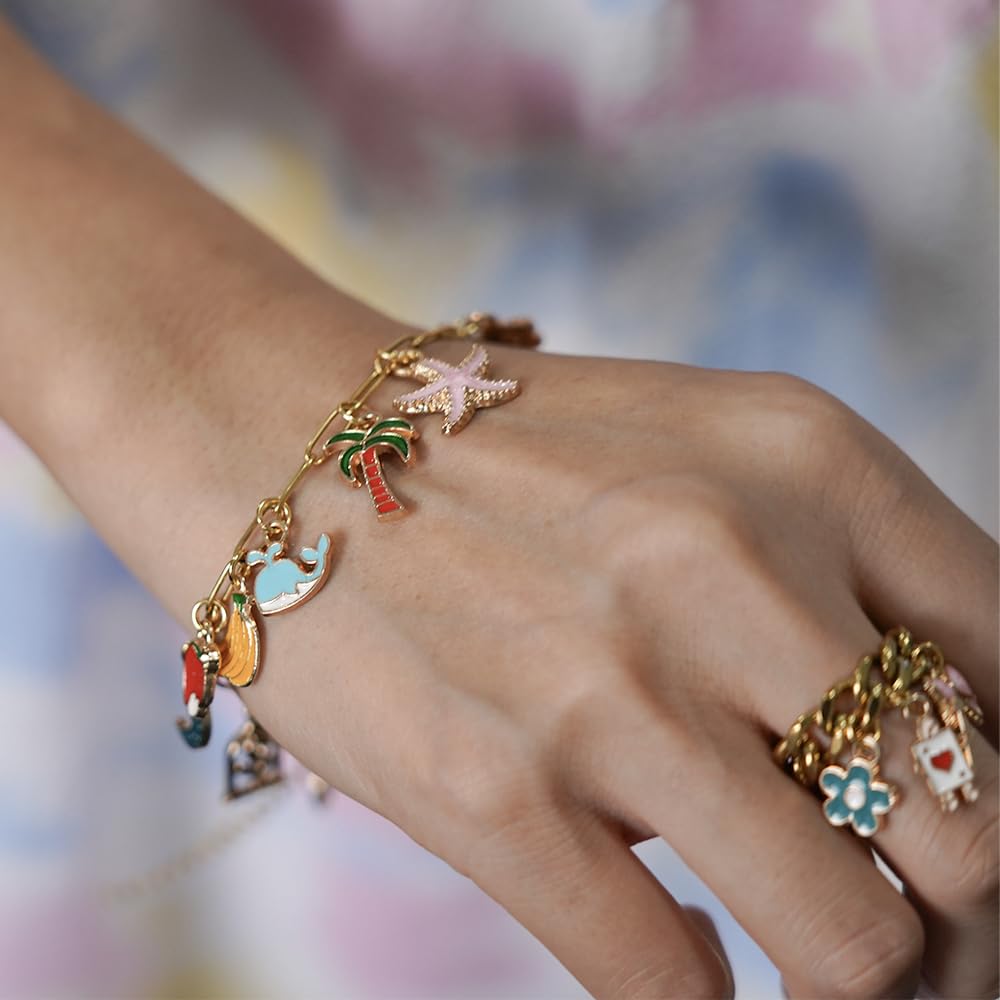 FabuLove Kit De Bijoux à Breloques – Ensemble Collier, Bracelet Et