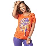  Zumba Camiseta de Entrenamiento Transpirable con diseño gráfico para Mujer X-Pequeña Cha-cha Cereza