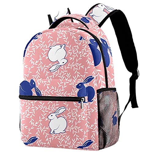 Sac à dos d'écolier léger lapin pour fille et garçon - Multicolore