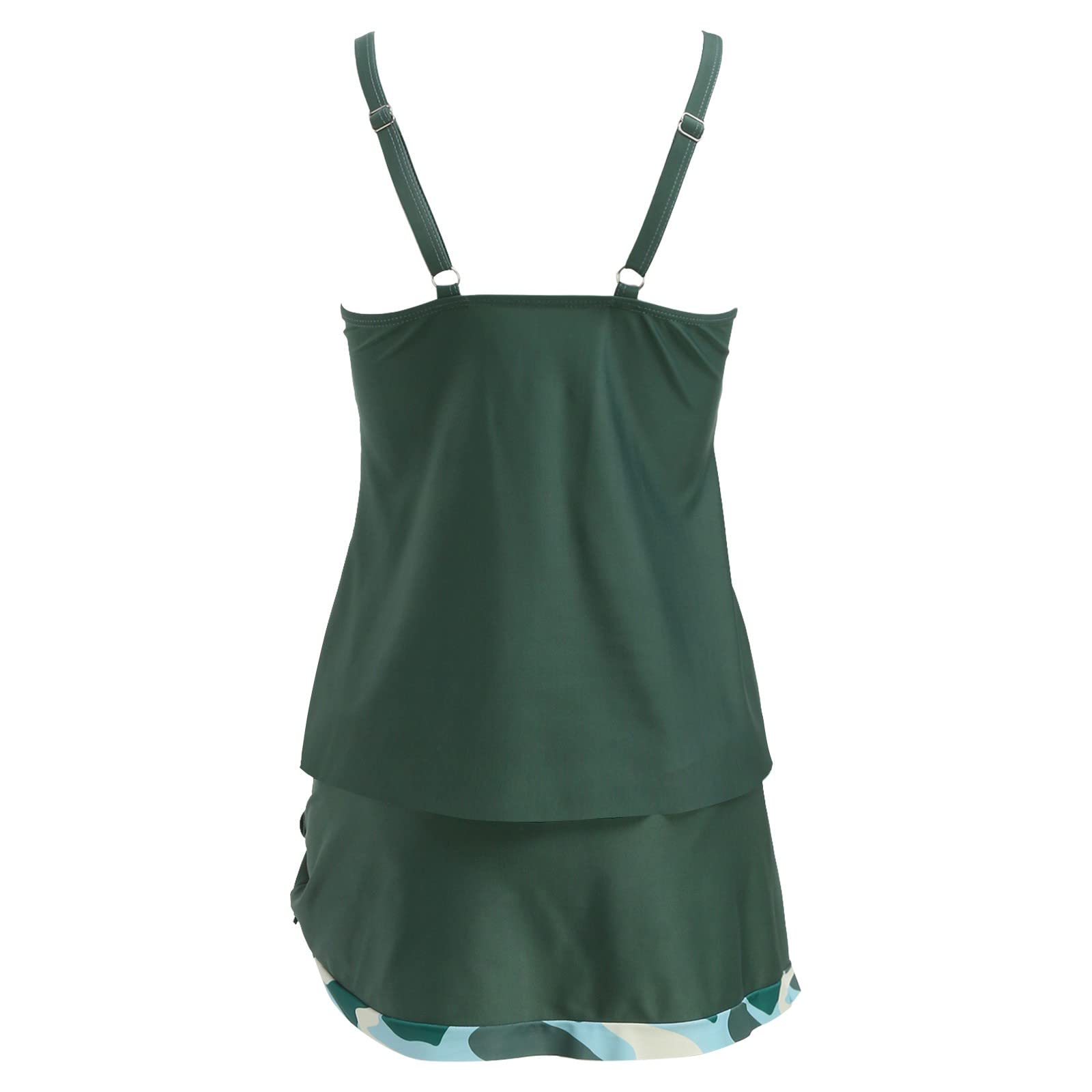 Conjuntos De Bikini for Mujer Tankini 2 Piezas Traje Baño Normal Talle Alto Verde Blanco Azul Dorado Negro Acolchado Trajes con Alambre En Deportes Vacaciones Tirantes Sexy Sostén Acolchados