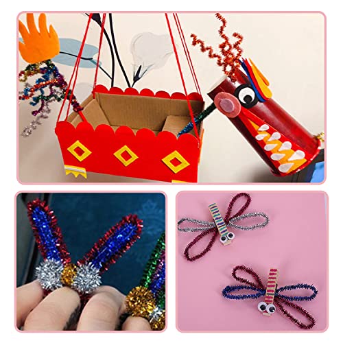 Rimobul Pipe Cleaners Craft Chenille Stems 100 Pcs Chenille Cleaners Kids Fuzzy Sticks For Diy Art Creative Crafts Decorations, 6 Mm X 12 Inch, Assorted Colors (Red) #TOP7