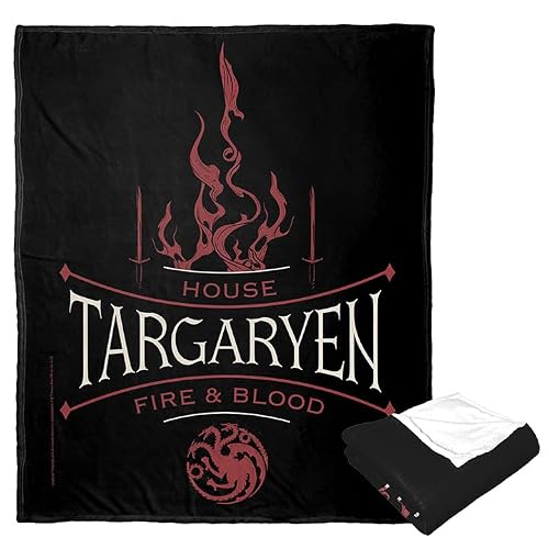 NORTHWEST Game of Thrones Silk Touch Throw Blanket, 50" x 60", House of Fire and Blood