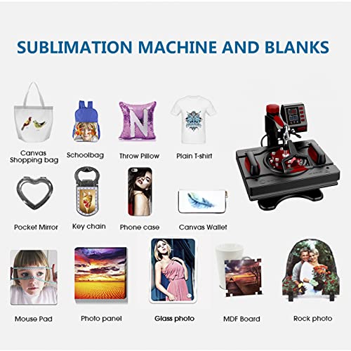 Heat Press Machine 5 en 1 para camisetas 29x38 cm miniatura 6