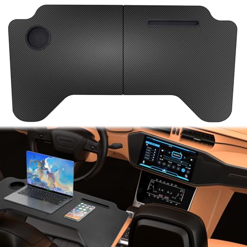 Yinnhom Car Laptop Desk, Steering Wheel Eating Table, Carbon Fiber Tray for Dining, Reading, Working, Notebook Laptop Yinnhom Car Laptop Desk, Steering Wheel Eating Table, Carbon Fiber Tray for Dining, Reading, Working, Notebook Laptop