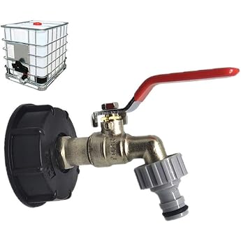 Ibc Tank Accessories Outlet Tap Rain Barrel 1000 Litres 1000 L Water Tank   IBC Tote Tank Drain Adapter for Food Grade 1/2 Inch Garden Hose Tap   Replacement of Water Hose Connection
