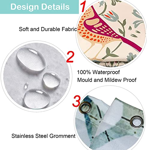 Hykiee Shower Curtain, 180 * 180cm (71x71Inch) Bathroom Curtains Mould and Mildew Resistant - Image 3