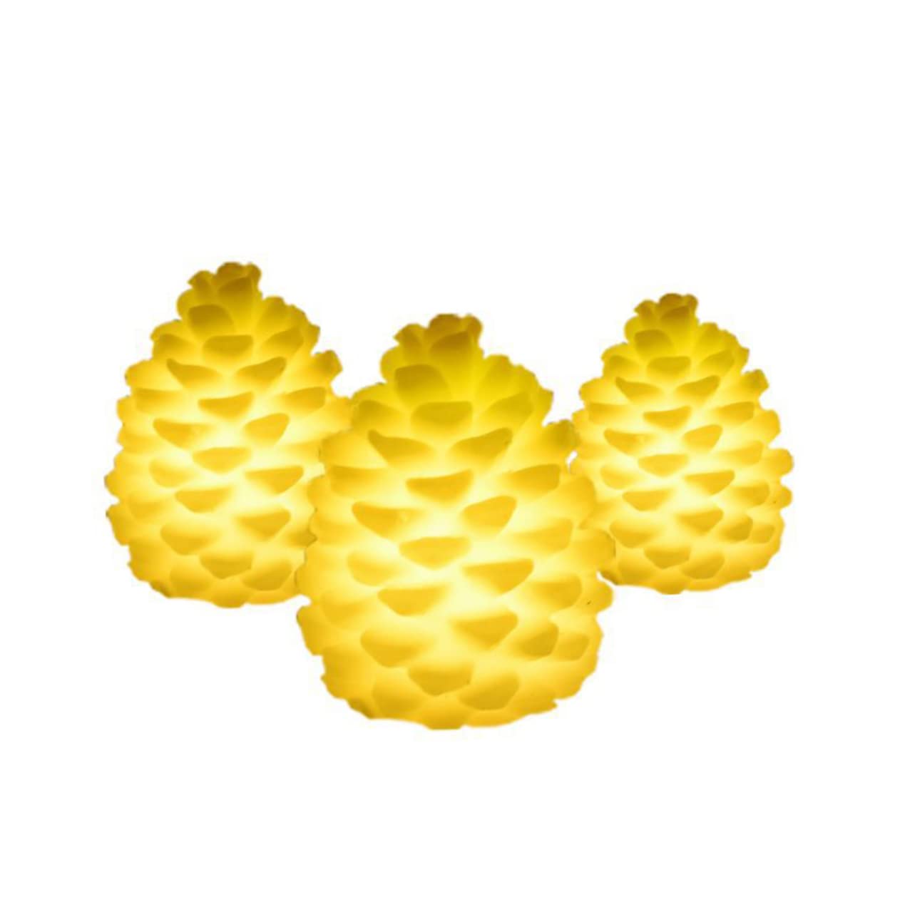 Bougie LED, Lumière De Bougie De Pomme De Pin, Bougie De Pomme De Pin Décoration, Bougies Sans Flamme, Fonctionne Avec Piles, Pour Décoration De Noël,décoration De Maison (B2,2PCS