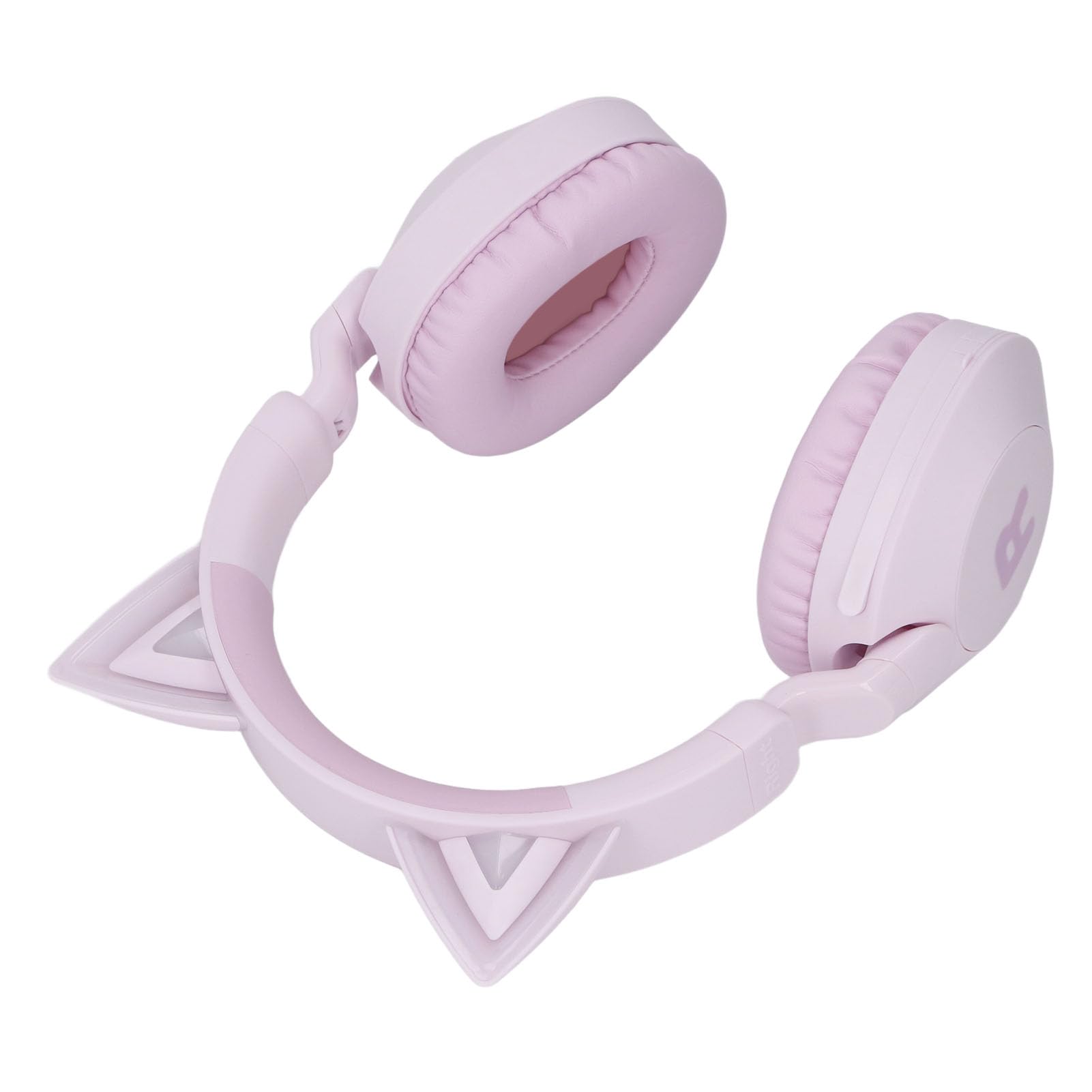 Cryfokt Katzenohr-Kopfhörer mit LED-Licht, Stereo, Faltbares Mikrofon für Gaming, Reisen, 3,5-mm-AUX-Kabel Im Lieferumfang Enthalten (Purple)