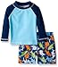 Flap Happy Baby Boys' Upf 50+ Rash Guard and Infant Swim Diaper Trunk Set